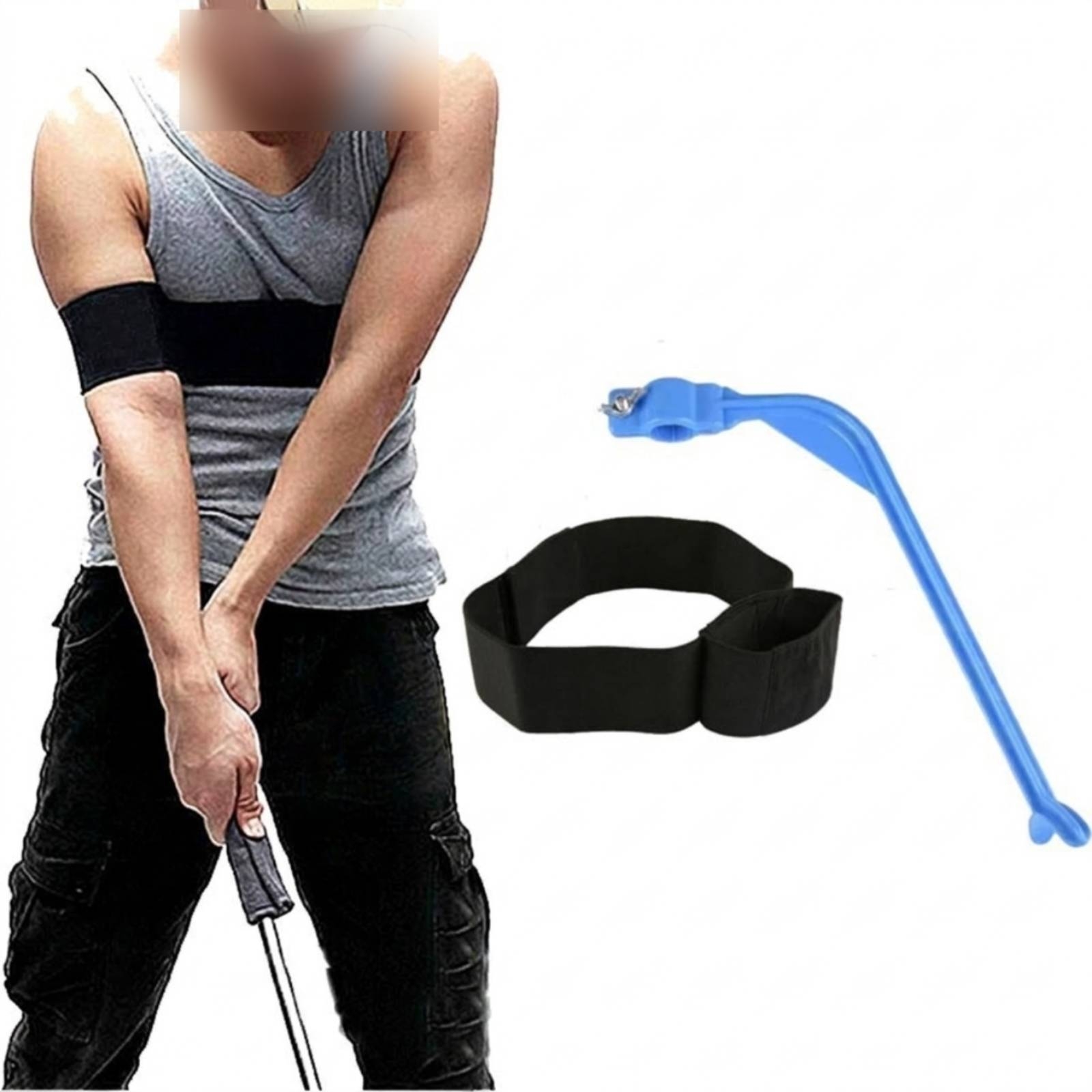 Training Aid Swing - Golf-Schwung-Trainingshilfe-Gurt, tragbarer Golf-Schwung-Korrekturgurt mit Halterung, tragbarer