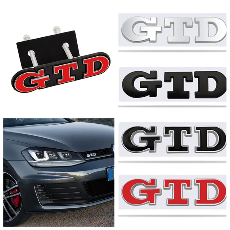 Golf Equipment Used - 3D Metall GTD Logo Auto Hinten