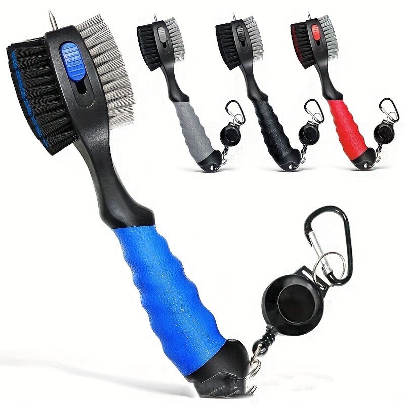 Golf Equipment Deals - Golfschläger-Reinigungsbürste, Rillenreiniger, einziehbare Bürste mit großem